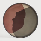 Ethnicraft Combined Dots glass tray 92cm Pinot