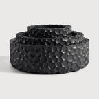 ETHNICRAFT chopped bowls black – mahogany – set of 3