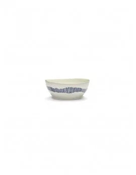 SERAX Ottolenghi Feast bowl white swirl – stripes blue L