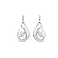Naiomy silver earrings double drop zirconia N5P74