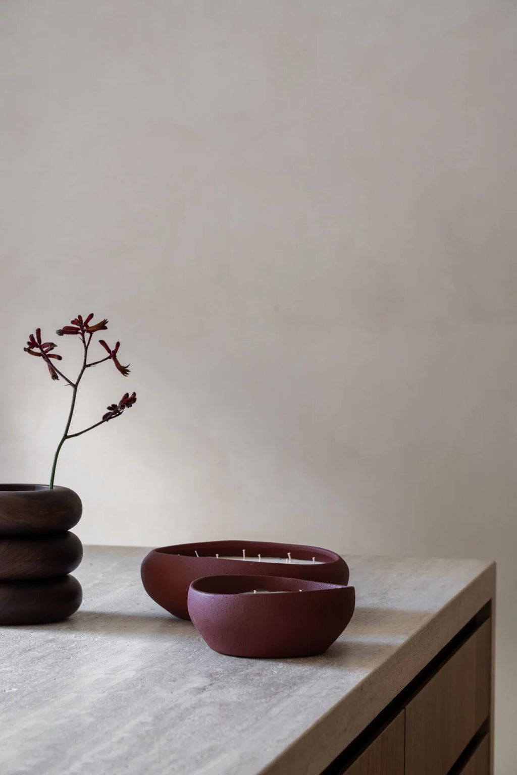 Mondada Doteki Indoor candle Burgundy