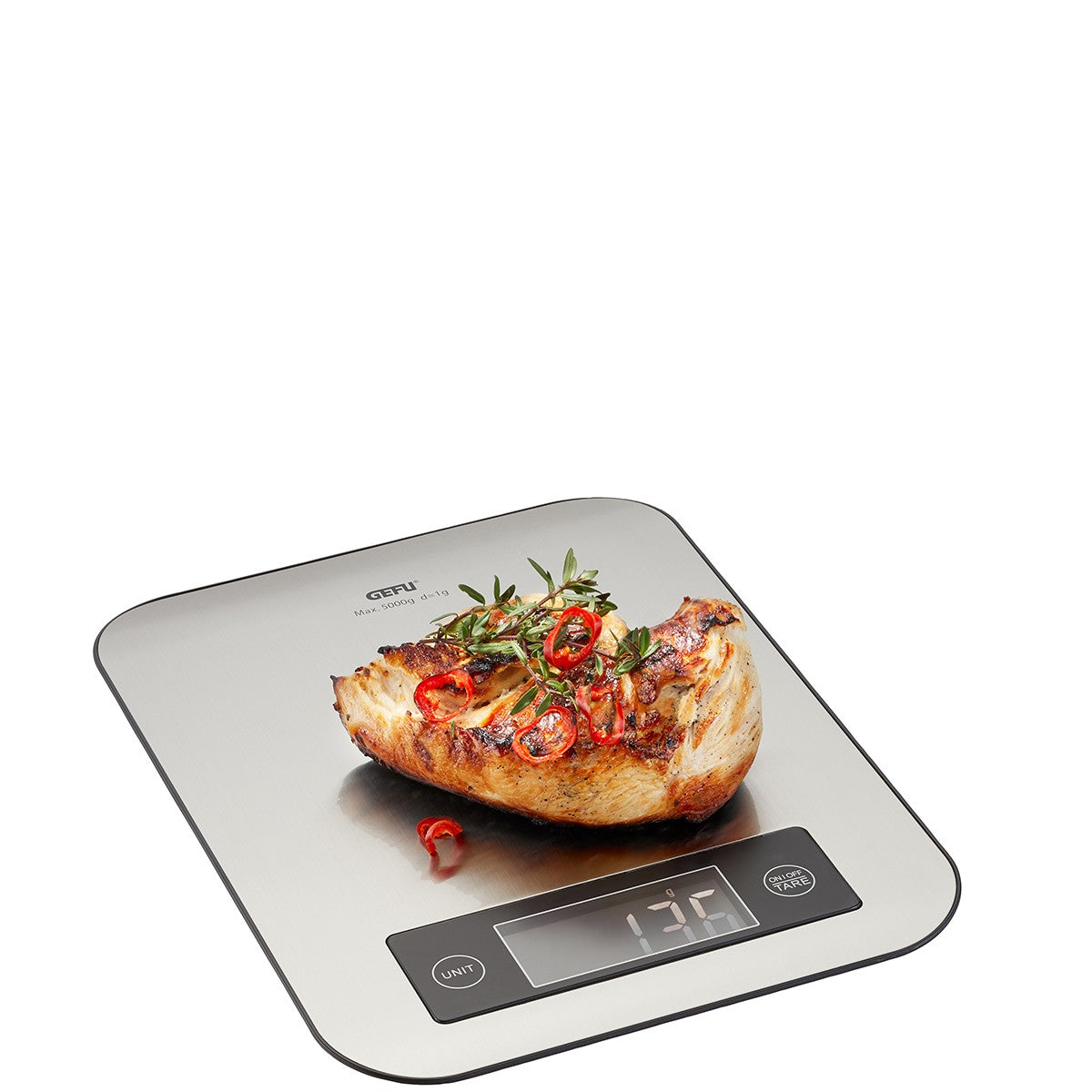 GEFU kitchen scale with nutritional analysis app