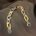 Stainless Steel Bracelet large bicolor links RY100