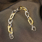 Stainless Steel Bracelet large bicolor links RY100