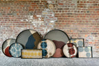 Ethnicraft Combined Dots glass tray 92cm