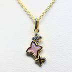 Naiomy gold plated silver necklace ladies triple star pendant N5G52