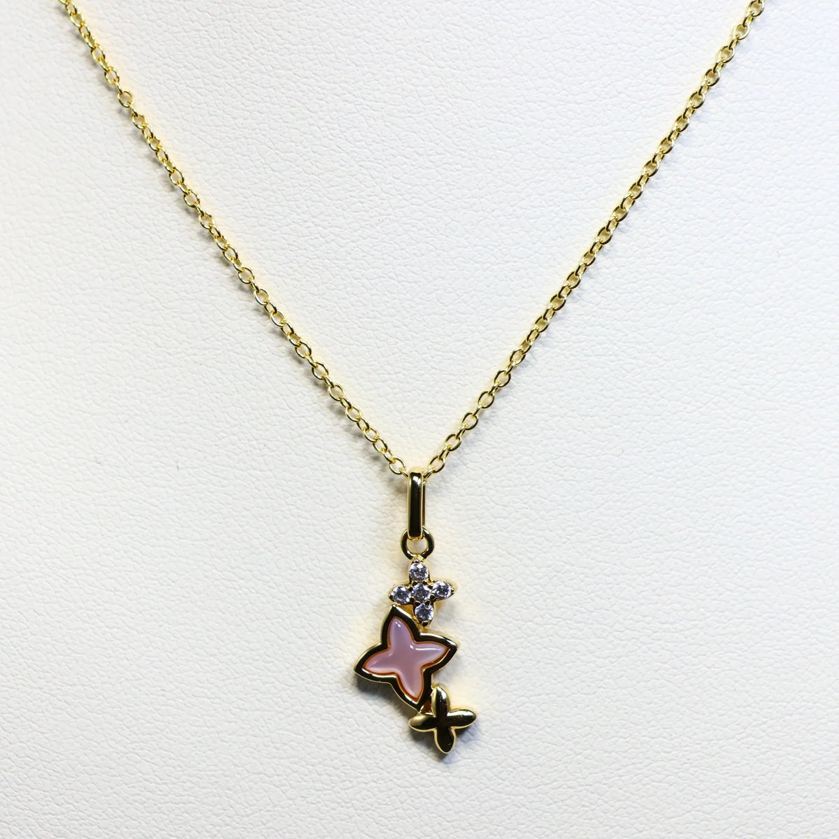 Naiomy gold plated silver necklace ladies triple star pendant N5G52