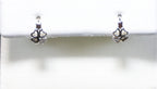Silver clover children's hoop earrings 730676