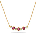 Necklace yellow gold 18 carat brilliant ruby charm 068539RA