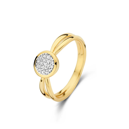 18KT yellow gold ring with brilliant 064055A