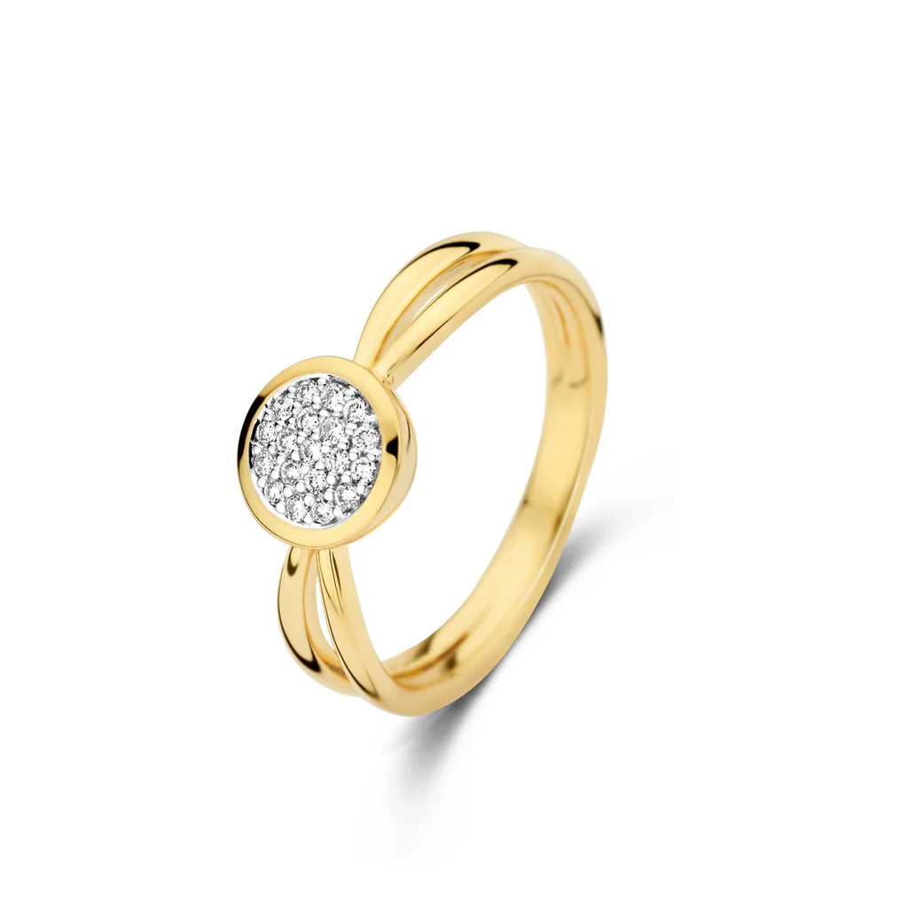 18KT yellow gold ring with brilliant 064055A