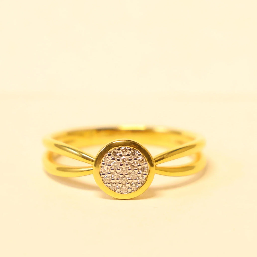 18KT yellow gold ring with brilliant 064055A