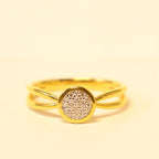 18KT yellow gold ring with brilliant 064055A