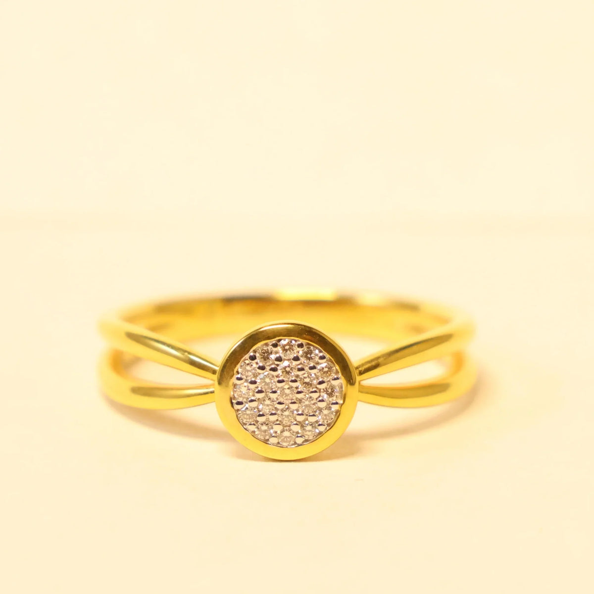 18KT yellow gold ring with brilliant 064055A
