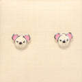Silver children's earrings koala bear