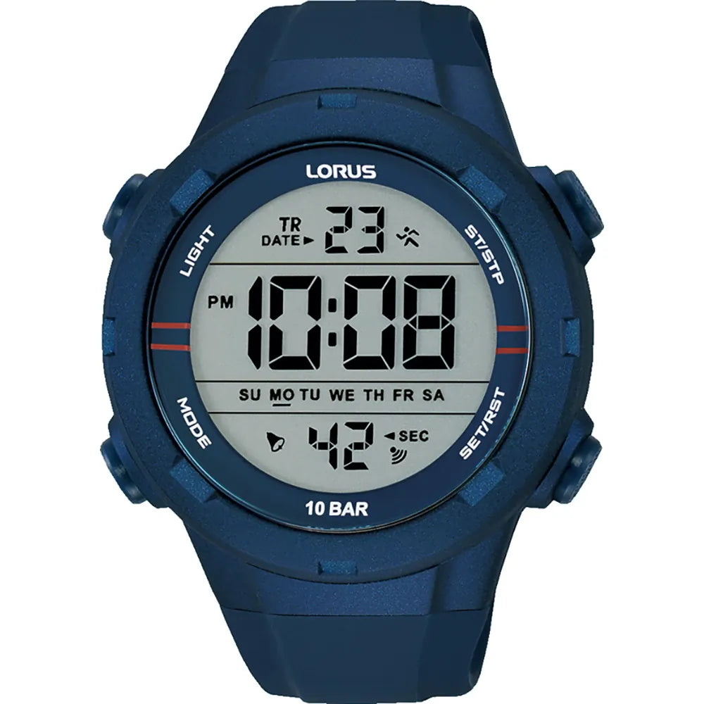 Lorus watch unisex digital blue strap R2303QX-9