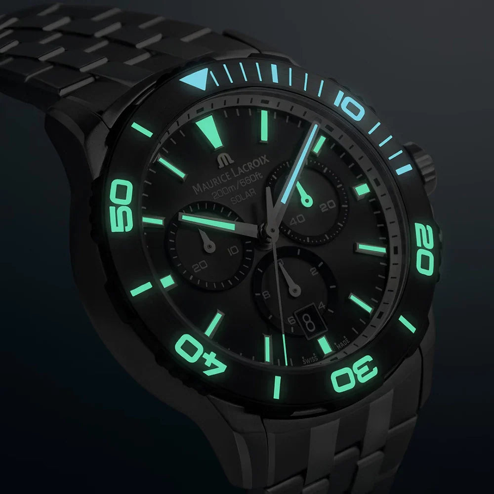 MAURICE LACROIX PONTOS S DIVER CHRONO SOLAR DATE 42MM PT1038-SSL22-330-1