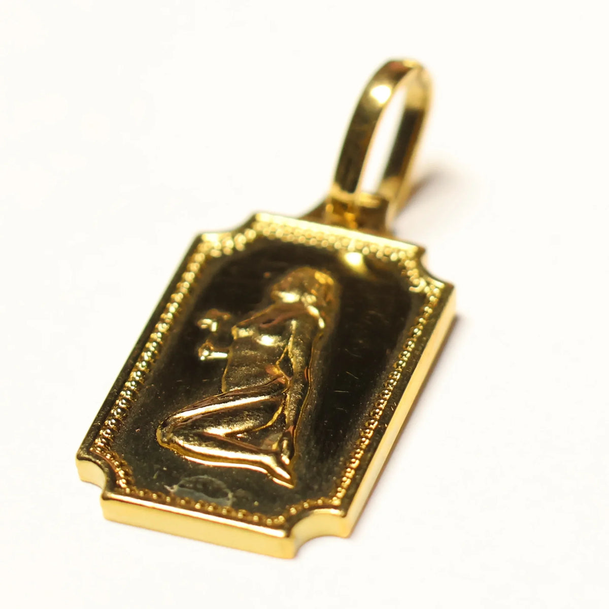 Plaque zodiac sign frame pendant mermaid