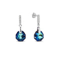 Spark Silver Drop Earrings blue swarovski KC643611BZ