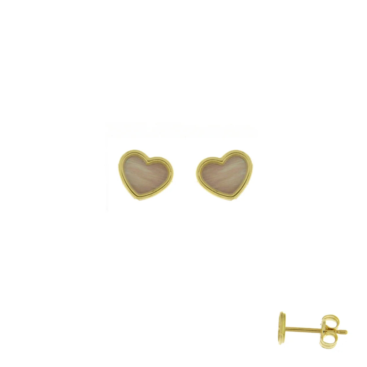 18 carat gold heart earrings 060247