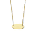18kt yellow gold chain with plate 060387
