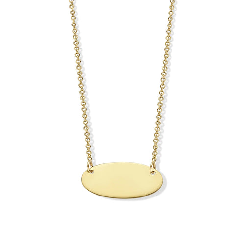 18kt yellow gold chain with plate 060387