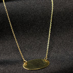 18kt yellow gold chain with plate 060387