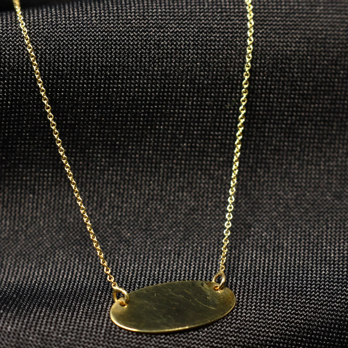 18kt yellow gold chain with plate 060387