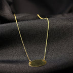 18kt yellow gold chain with plate 060387