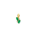 18KT yellow gold pendant with emerald and brilliant 067215/EA