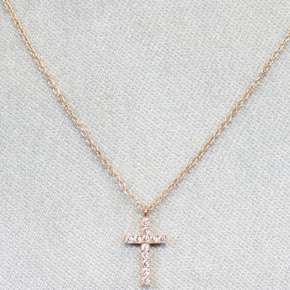 Rose silver necklace Cross pendant B4A05 Naiomy