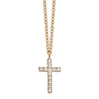 Rose silver necklace Cross pendant B4A05 Naiomy