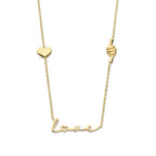 Naiomy gold plated silver necklace ladies LOVE heart N5Q60