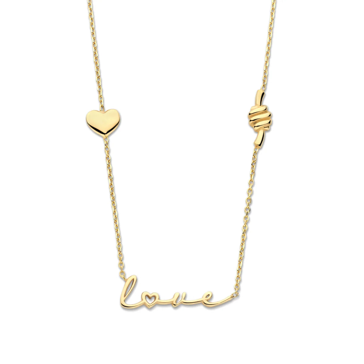 Naiomy gold plated silver necklace ladies LOVE heart N5Q60