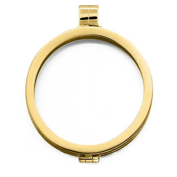 My imenso grande 18 carat gold plated silver locket 33-0074