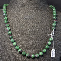 Semi-precious stone Ruby zoisite Necklace with silver clasp 00655325