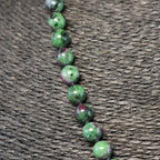 Semi-precious stone Ruby zoisite Necklace with silver clasp 00655325