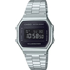 Casio watch men A168WEM-1EF vintage black dial