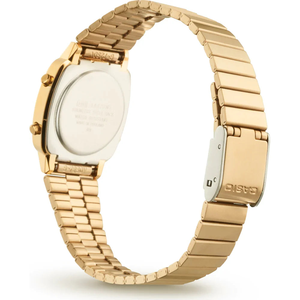 Casio watch ladies LA670WEGA-1EF vintage gold black dial