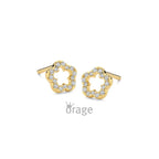 Orage kids earrings open flower yellow gold plated O/6724