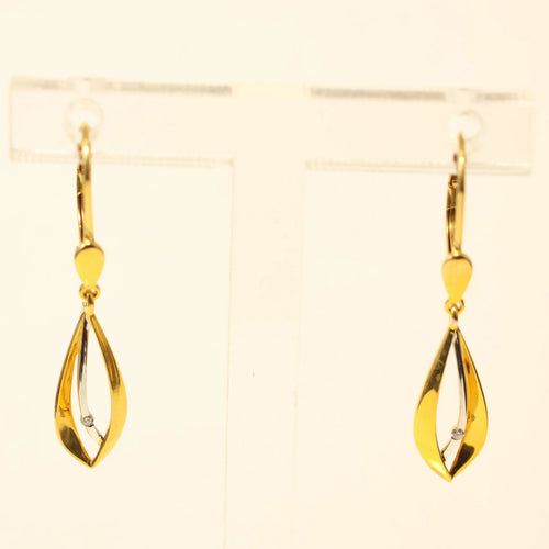 18KT gold drop earrings 062043A