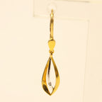 18KT gold drop earrings 062043A