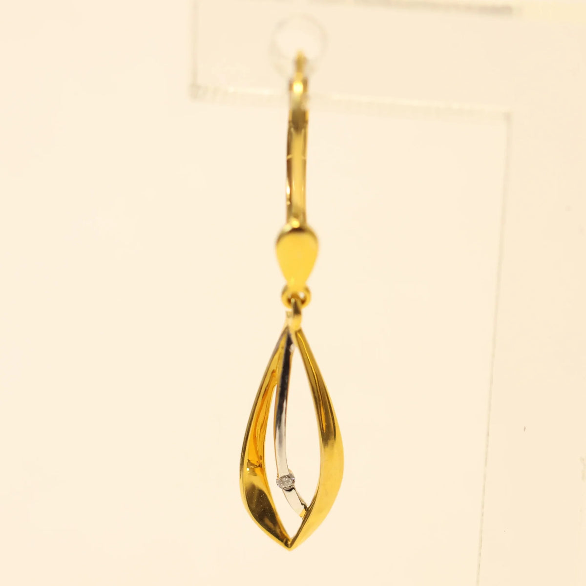 18KT gold drop earrings 062043A