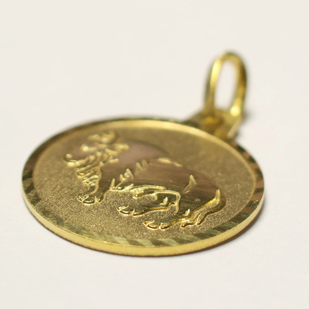 Tresor plaque zodiac sign round pendant Taurus