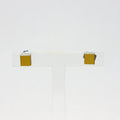 CLIC earrings gold cube