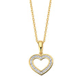 Naiomy silver necklace yellow gold plated heart N6P74