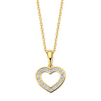 Naiomy silver necklace yellow gold plated heart N6P74