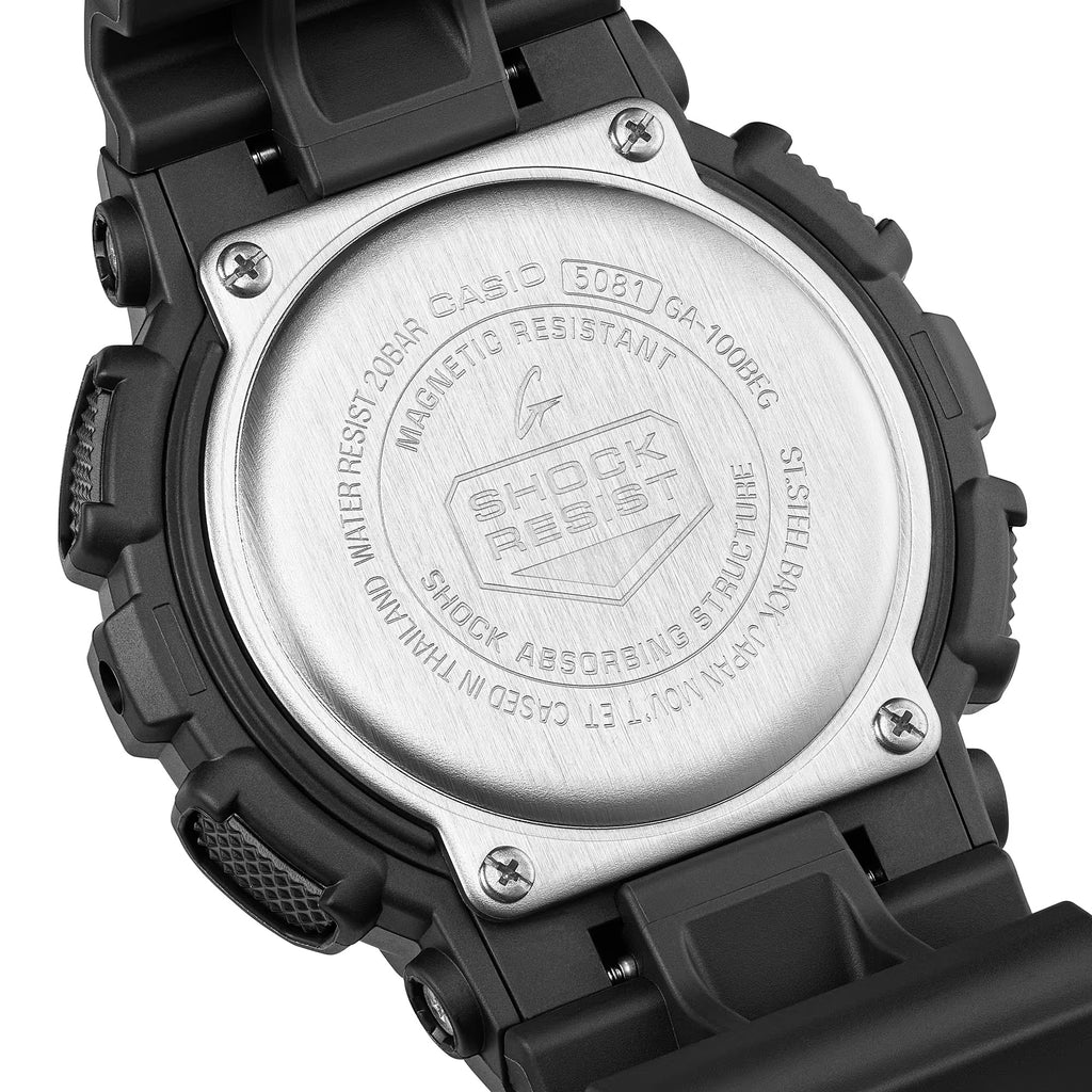 Casio G-shock watch GA-100BEG-1AER black electro green