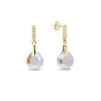 Spark gold plated silver drop earrings Swarovski crystal KCG643611CSH
