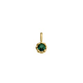 18KT yellow gold round pendant with emerald 067920/E